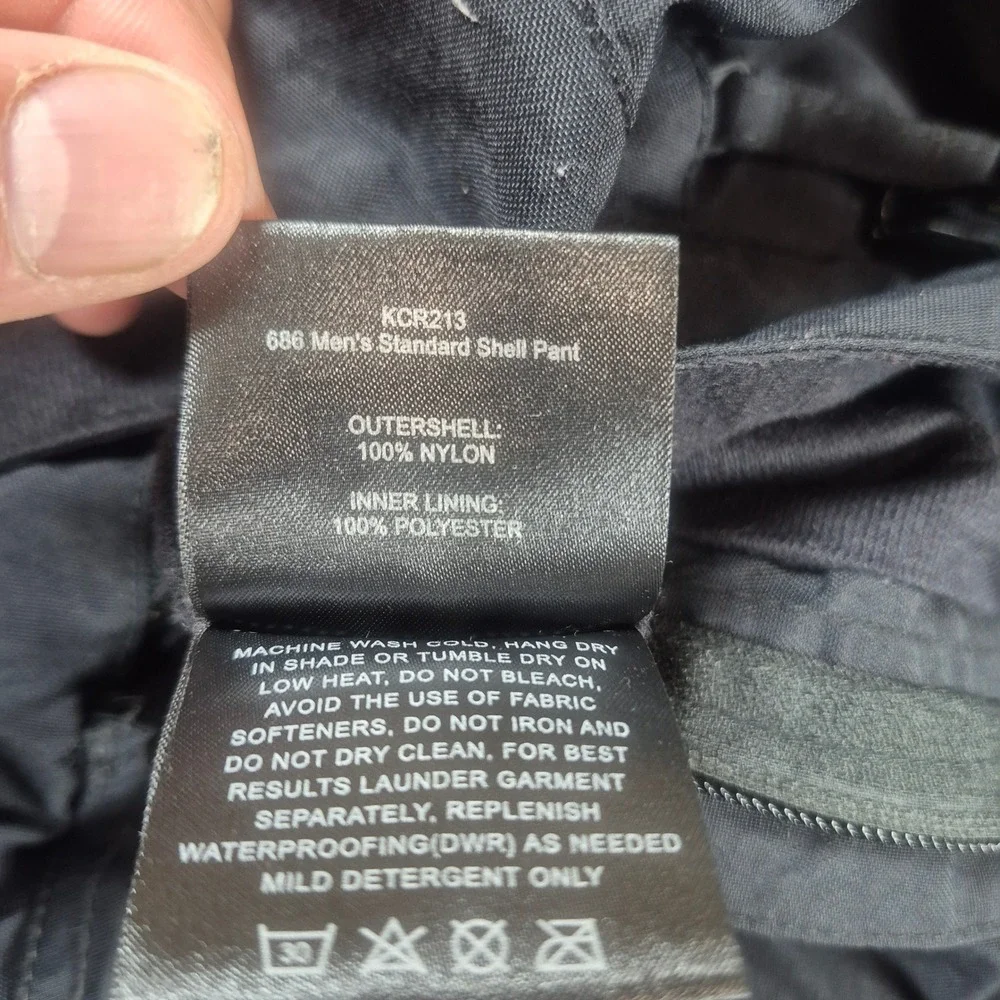 686 Standard Shell Pant Mens Large Black infiDRY‎ 5K Snowboard Ski